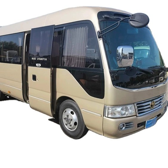 Second Hand To-yo-ta Coaster Used Bus 30 Seaters Good Condition Diesel Engine Used Coach Bus in China for Sale